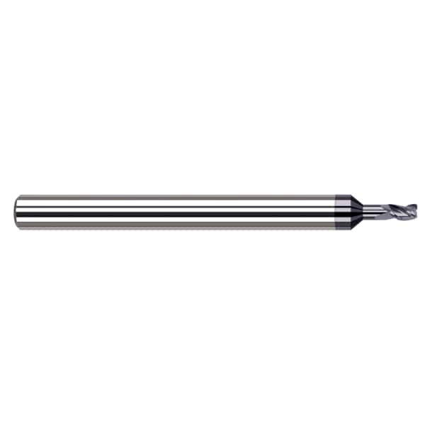 End Mill for Exotic Alloys - Corner Radius, 0.0150" (1/64), Shank Dia.: 1/8"